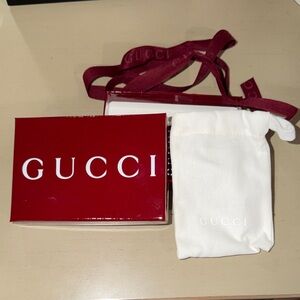 Gucci Burgundy Box with Ivory Pouch